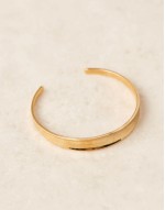 Lost Souls stainless steel 18ct gold plated wide molten cuff bracelet