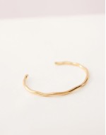 golden wave bangle in stainless steel