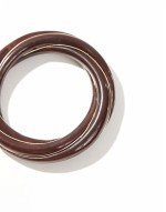 cuff bracelet with twist resin detail in brown