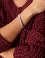 Lost Souls stainless steel soft snake chain bracelet in silver