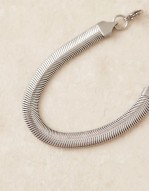 Lost Souls stainless steel soft snake chain bracelet in silver
