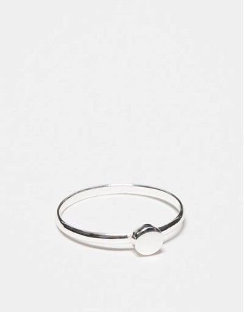 disc band ring in sterling silver