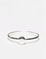 disc band ring in sterling silver