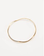 18ct gold vermeil wavy bangle bracelet