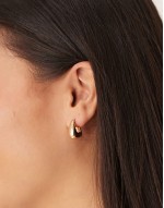 mini molten hoop earrings in gold