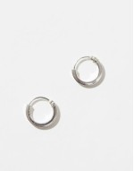 10mm flat  hoop earrings in sterling silver