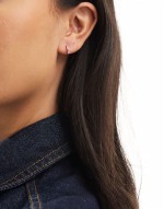 10mm flat  hoop earrings in sterling silver