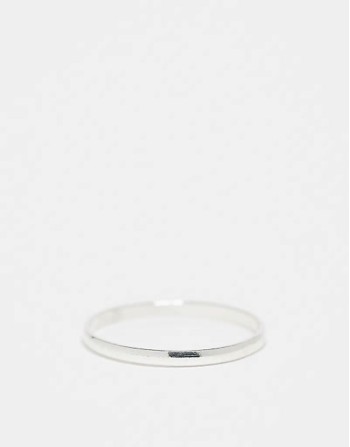 dainty band ring in sterling silver
