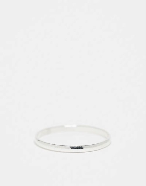dainty band ring in sterling silver
