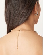 pearl beaded chain necklace with cross pendant