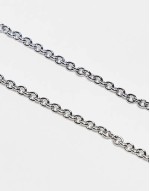 unisex necklace with faux purple pendant in silver