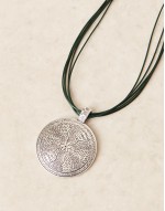 necklace with multi rope detail in silver tone